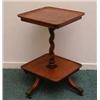 Image 1 : Victorian oak two tier dumb waiter on barleyt