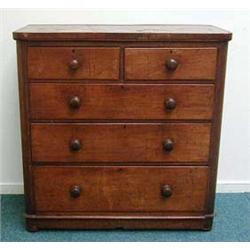 Victorian mahogany chest, fitted two short ab