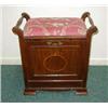 Image 1 : Edwardian mahogany and inlaid music stool wit