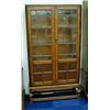 Image 1 : Oak china cabinet, fitted a pair of glazed do