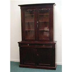 Victorian mahogany chiffonier bookcase, fitte