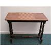 Image 1 : Victorian walnut games table on ebonised turn