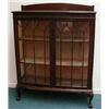 Image 1 : Edwardian mahogany bow fronted china cabinet,