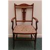 Image 1 : Edwardian inlaid mahogany bedroom chair with