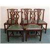 Image 1 : Set of five George III style oak dining chair