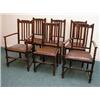 Image 1 : Set of six oak dining chairs with slat backs