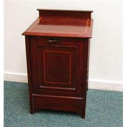 Edwardian inlaid mahogany purdonium