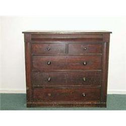 Victorian mahogany chest, fitted a frieze dra