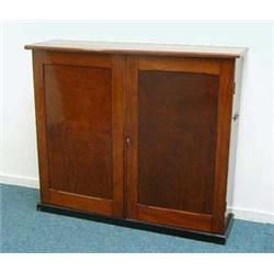 Edwardian mahogany bookcase, fitted a pair of