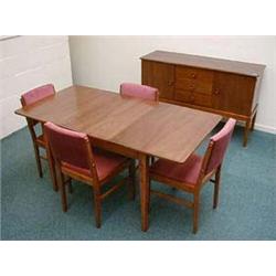 Gordon Russell walnut dining room suite compr