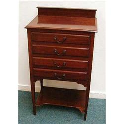 Edwardian mahogany music cabinet with four dr