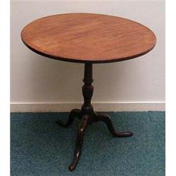 Victorian mahogany snap top table, the circul