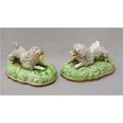 Pair of early Victorian Staffordshire porcela