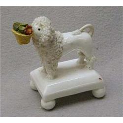 Early Victorian Staffordshire porcelain poodl