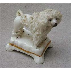 Early Victorian Staffordshire porcelain poodl