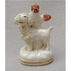 Early Victorian Staffordshire porcelain poodl