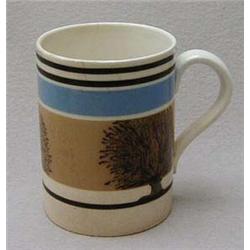 Mocha half pint mug. Stamped ER