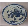 Image 1 : Large Chinese floral transfer printed blue an