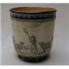 Image 1 : Doulton Lambeth blue stoneware cache pot by H