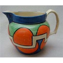 Clarice Cliff hand painted jug decorated with