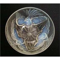 Blue Joblings style opalescent bird design gl