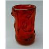 Image 1 : Large red Whitefriars knobbly glass vase. 22c