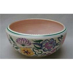 Large Poole brightly coloured floral bowl, pa