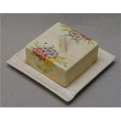 Radford hand painted floral butterdish and co