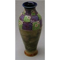 Royal Doulton green glazed stoneware vase wit