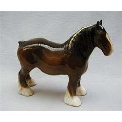 Large Beswick hand painted carthorse with yel