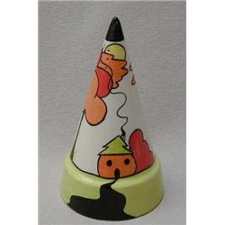 Large handpainted Lorna Bailey conical sugar