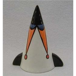 Hand painted Clarice Cliff style conical suga