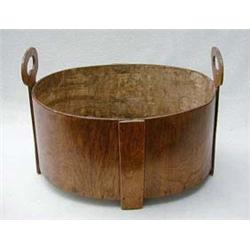 Wooden shaker style twin handled trough plant