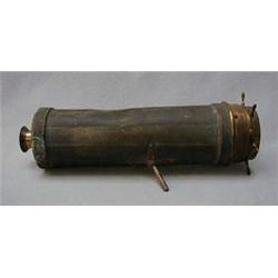 Victorian brass and cloth covered kaleidoscop