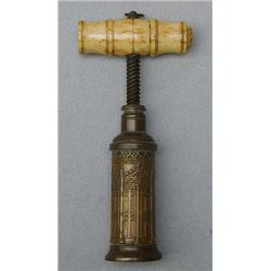 Thomason style corkscrew with bronze arched w