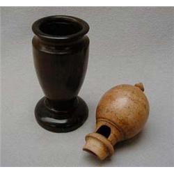 Old wooden pigeon whistle and a Lignam Vitie