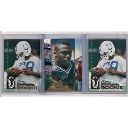 Lot of (3) Marshall Faulk Rookie Card