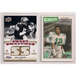 Randall Cunningham Rookie Card & Game-Used Material Insert Card