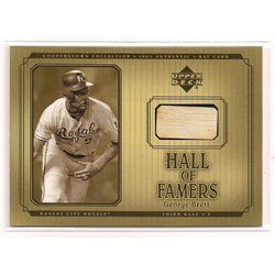 2001 Upper Deck Hall of Famers George Brett Game-Used Bat Insert Card