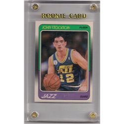 1988-89 Fleer John Stockton Rookie Card #115.