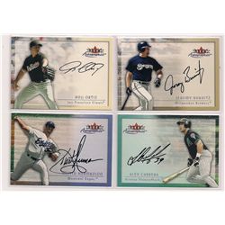 Lot of (4) 2000 Fleer Autographics Autographed Baseball Cards