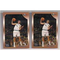 Lot of (2) 1998-99 Topps Dirk Nowitzki Rookie Cards #154