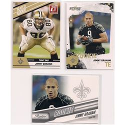 Lot of (3) 2010 Jimmy Graham Rookie Cards