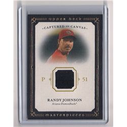 2008 Upper Deck Masterpieces Captured On Canvas Randy Johnson Game-Used Material Card