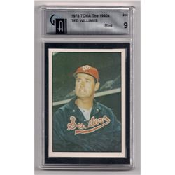 1978 TCMA The 1960's Ted Williams Card #260-Graded Mint 9!