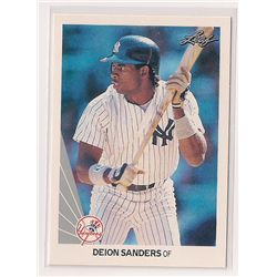 1990 Leaf Deion Sanders Baseball Rookie Card #359