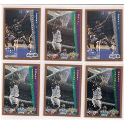 Lot of (6) 1992-93 Fleer Shaquille O'Neal Rookie Cards