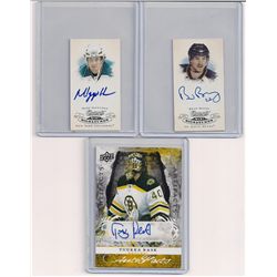 Lot of (3) NHL Hockey Certified Autographed Cards