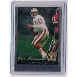 1999 Upper Deck Legends Epic Milestones Joe Montana Insert Card