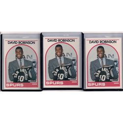 Lot of (3) 1989-90 Hoops David Robinson Rookie Cards #138